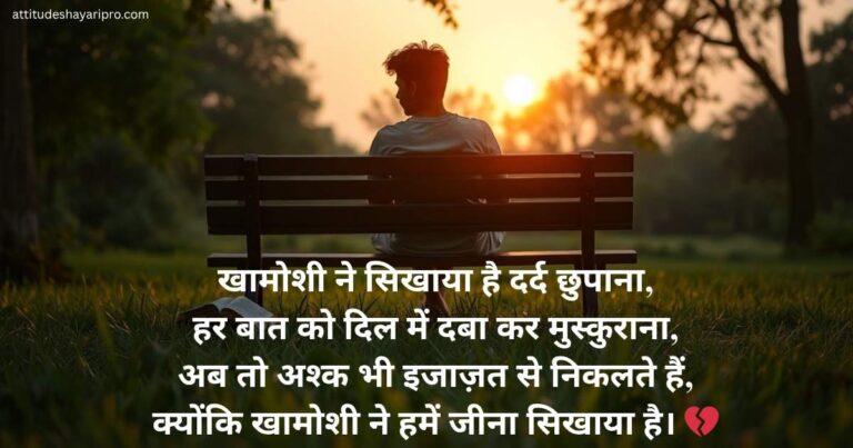 Best 110+ दिल की खामोशी शायरी Khamoshi Shayari Status